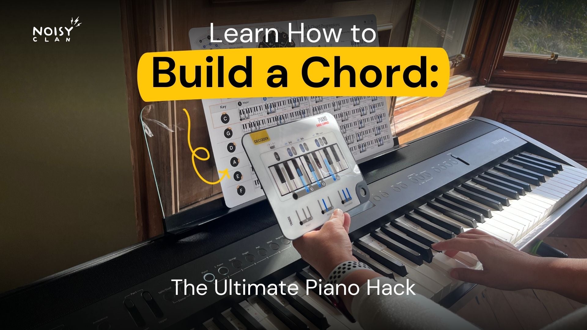 learn piano chords, chord shapes and how to play