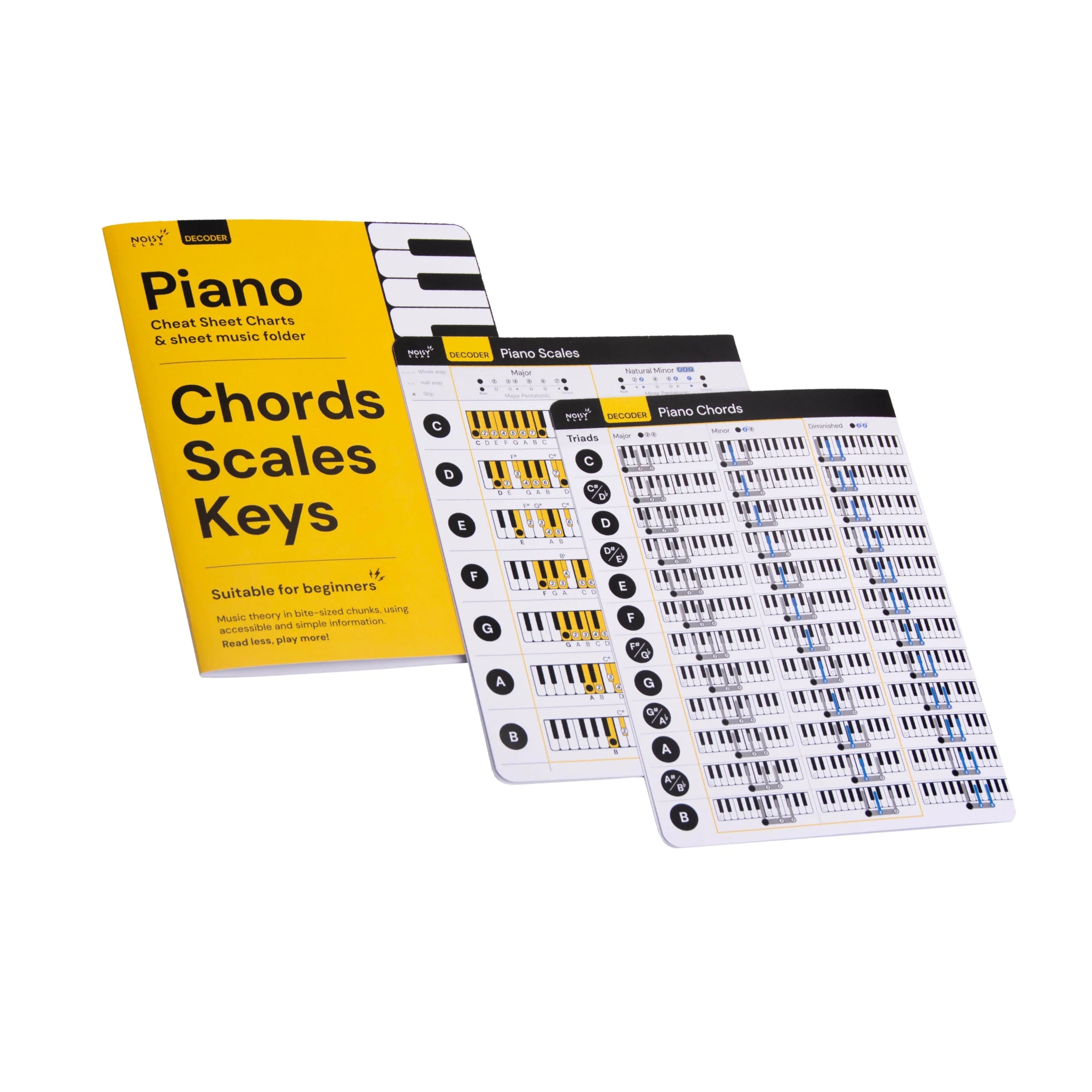 Bundle Cheat Sheets for Piano Chords and Scales Noisy Clan