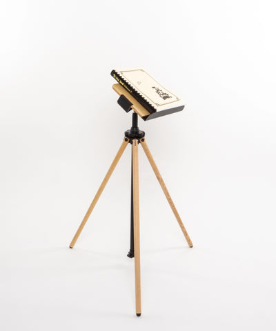 Tripod 14 holds heavy books