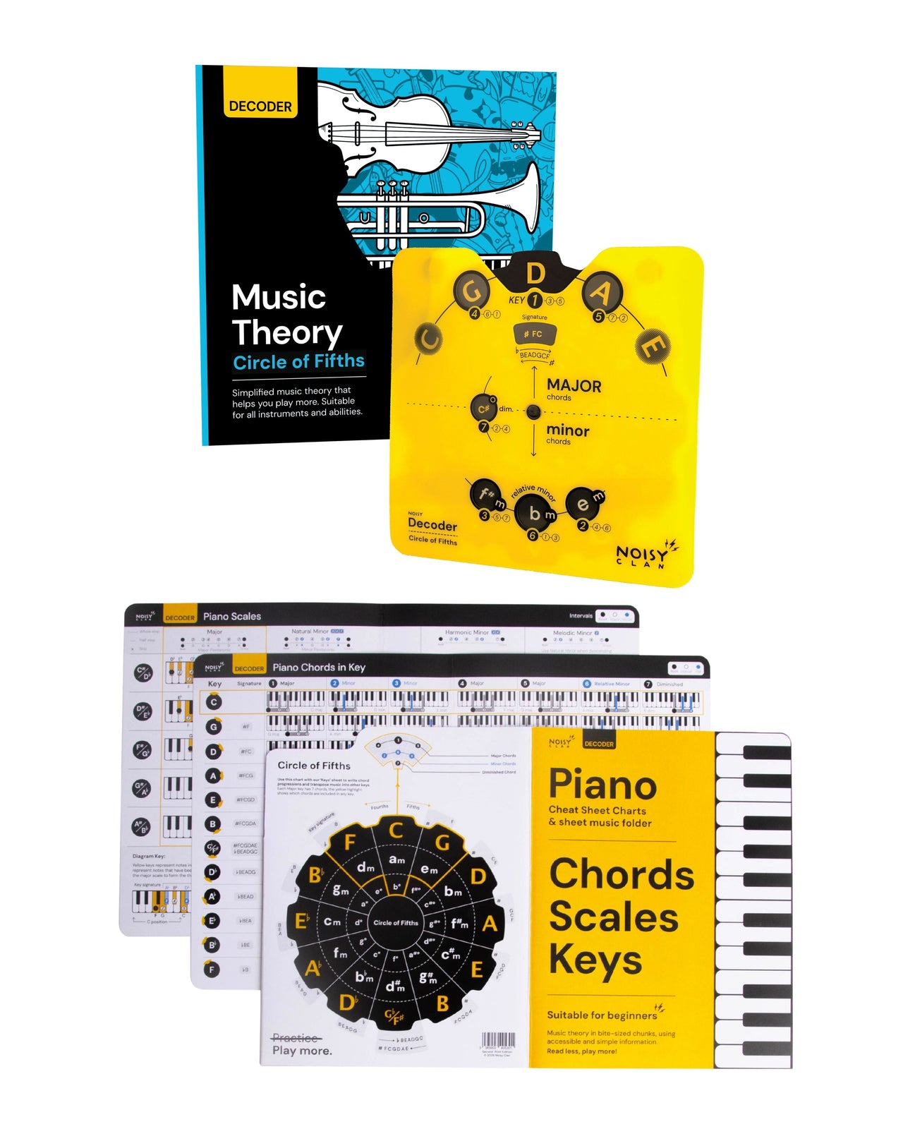 FBM - Piano Bundle 1 (Cheat Sheets Bundle + COF) Noisy Clan