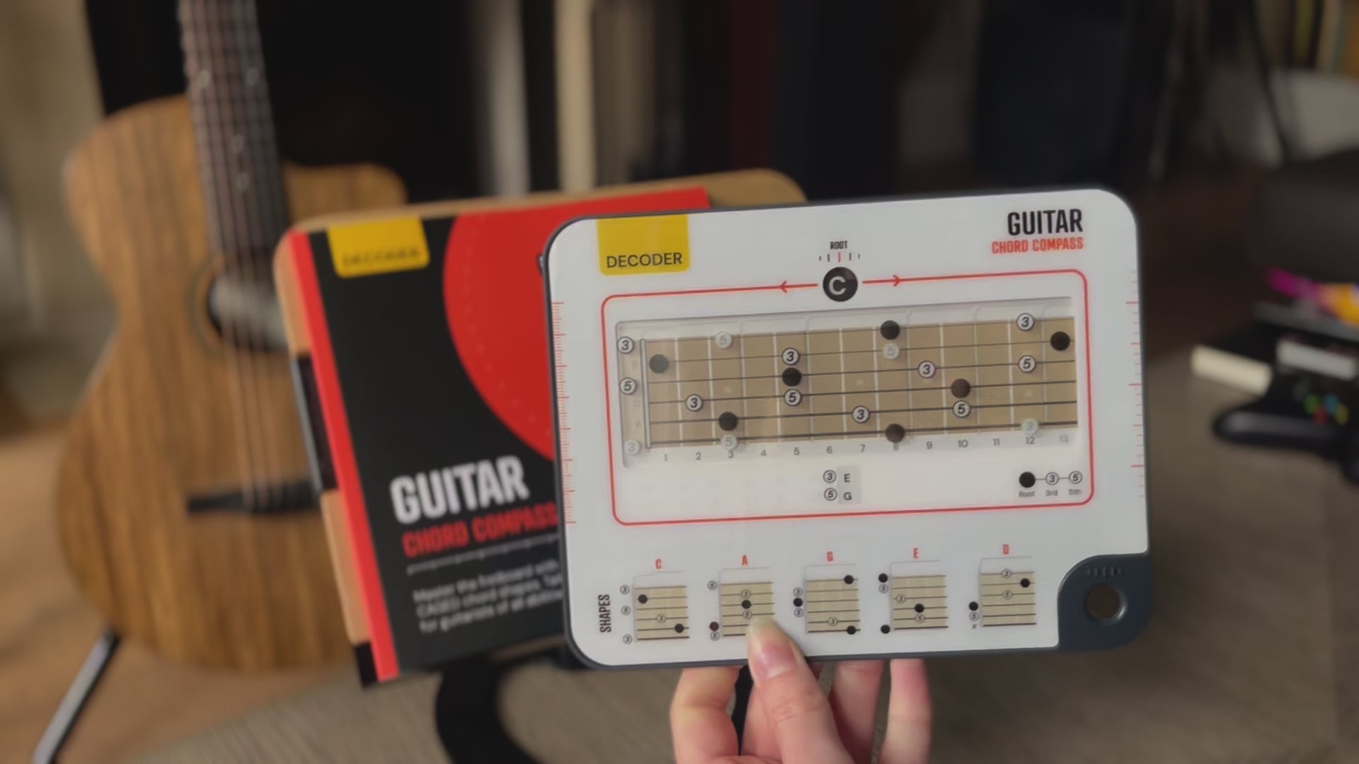 moving chord compass for guitar
