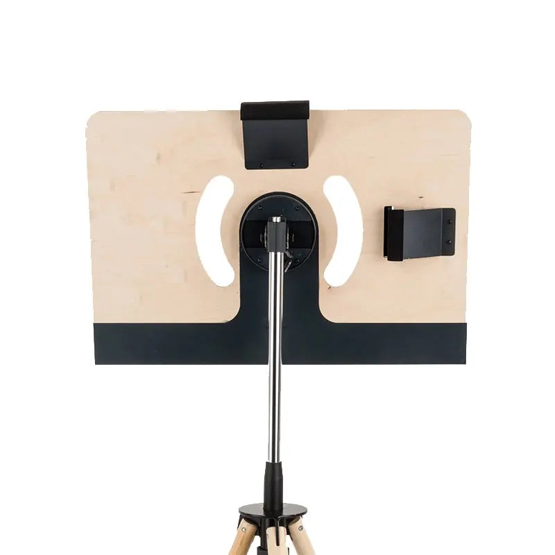 Grandstand Wood Plate 24" Noisy Clan back on tripod 